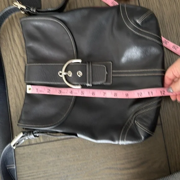 Coach Black Leather Soho Shoulder Bag with Silver Accents - Picture 11 of 12